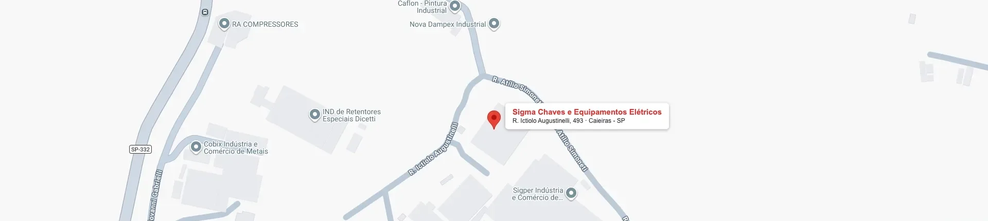 Mapa de localização da Sigma Chaves - R. Ictiolo Augustinelli, 493, Caieiras - SP